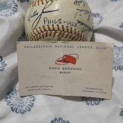 1963 Philadelphia Phillies Signed Baseball Authentic 