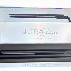 Cortex Beauty Ultra Slim 1" Digital Flat Iron LED Display Temp 450°F Black New