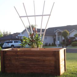 1940s Inspired Victory Garden Beautiful Cedar Planter Box Handcrafted 