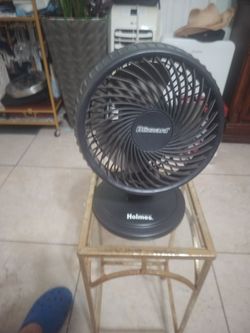 Blizzard 8 inch desk Fan Featuring a distinct black Spiral grill design
