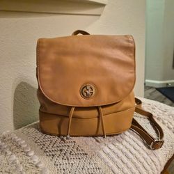Giani Bernini Tan Leather Mini Backpack