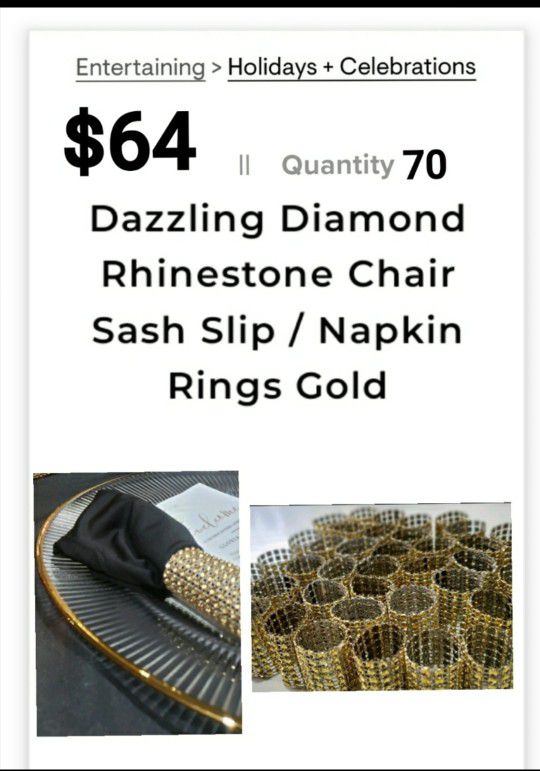 Rhinestone Napkin Rings