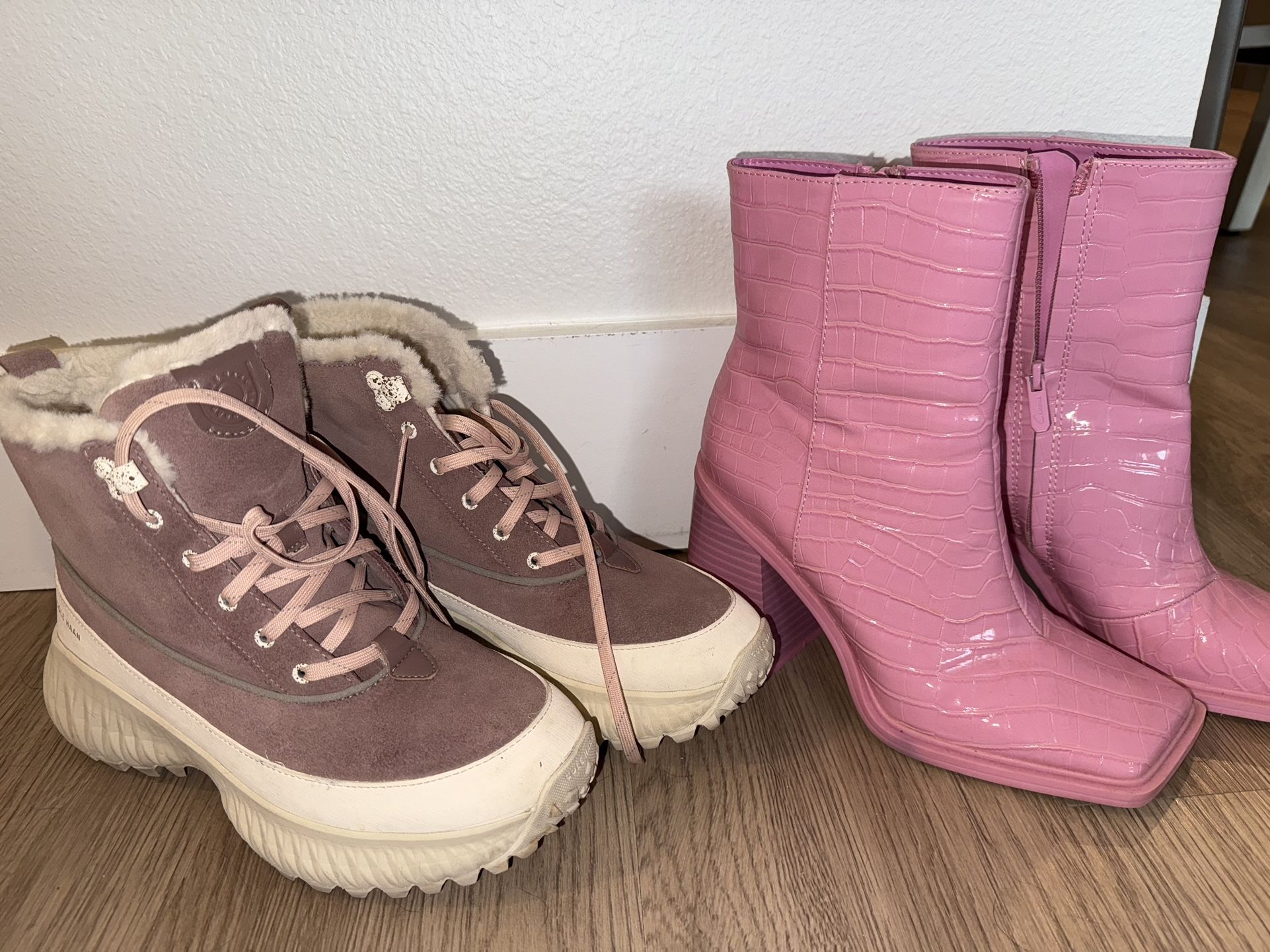 Size 7 Cole Haan Winter Boots & Pink Heels