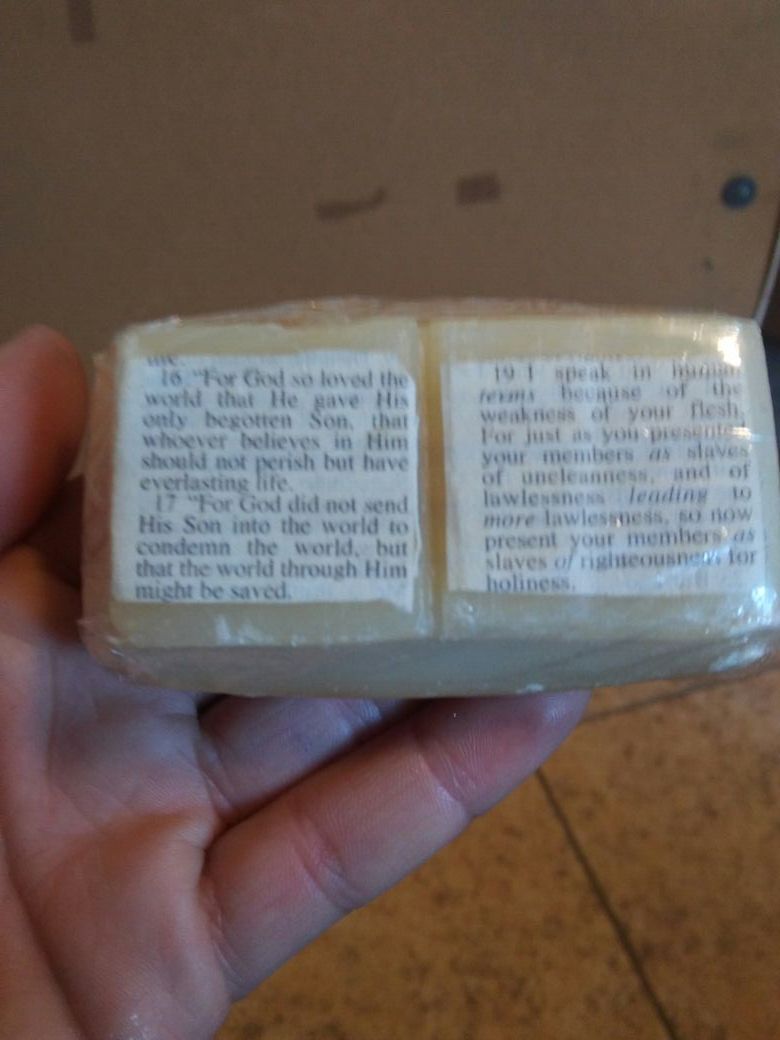 PIA BAR SOAP BIBLE MADE FROM INMATE