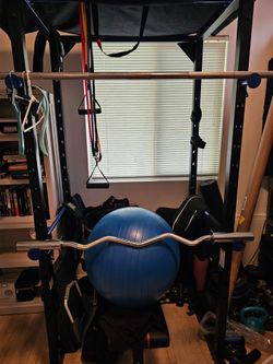 Olympic weight set with FULL CAGE RACK