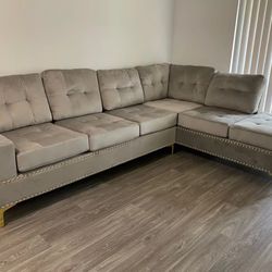 2PC NapVelvet Sectional 