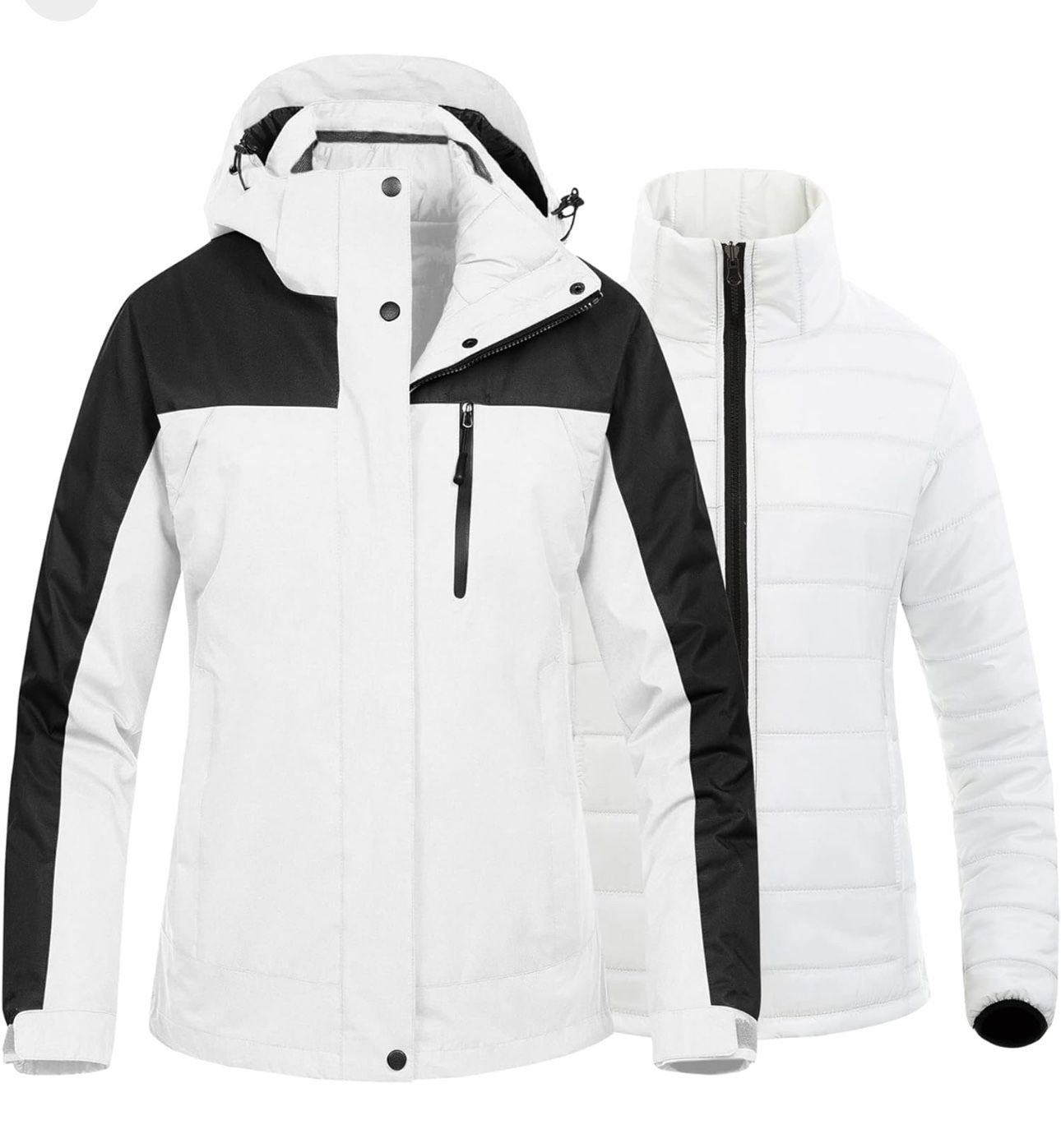 CREATMO US Women's 3 In 1 Waterproof Ski Jacket - Large  Brand new with tags yours for $79.99