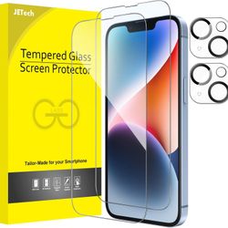 1 Pc JETech Full Coverage Screen Protector for iPhone 14 6.1-Inch, Tempered Glass Film, HD Clear, 1 Pack