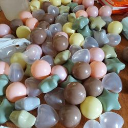 GOGOSO Ball Pit Balls,Plastics Balls for Ball Pit, Stars Hearts Shape for PastelBall for Toddlers Kids