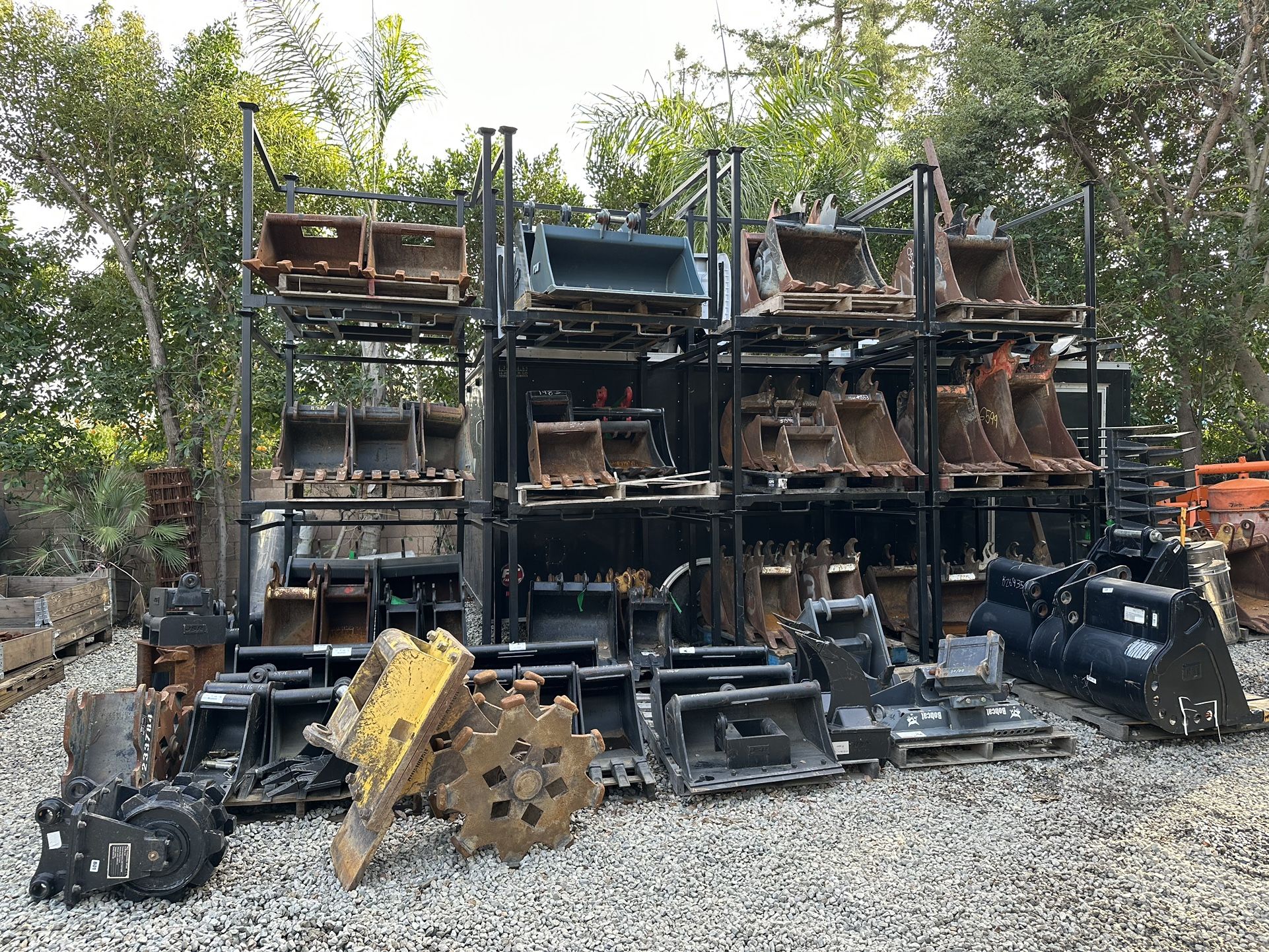 Mini Excavator And Backhoe Buckets Plus Attachments.