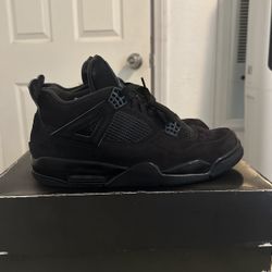 Used Jordan 4 Black Cats, Size 12 Mens