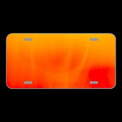 License Plate Novelty Car Front Background Art Abstract Orange Red
