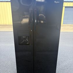 Black 25 Cubic Feet Side By Side Refrigerator 