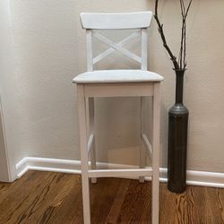 one wood chair/ plant stand