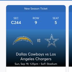 Chargers Vs Dallas Cowboys (4) Tickets CLUB LEVEL for Sale in Inglewood, CA  - OfferUp