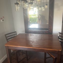 Solid Wood high top Table 