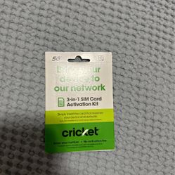 Cricket Activation Sim Card. 