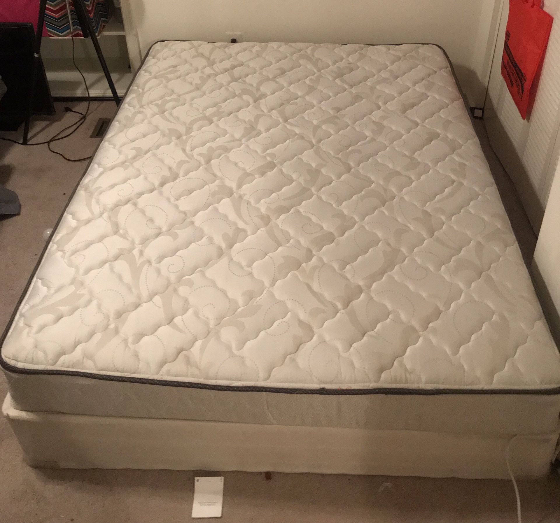 Queen bed and mattress (clean)”