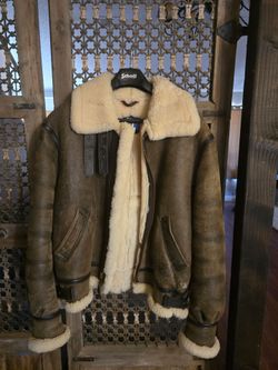 Schott NYC Shearling Leather Bomber Jacket