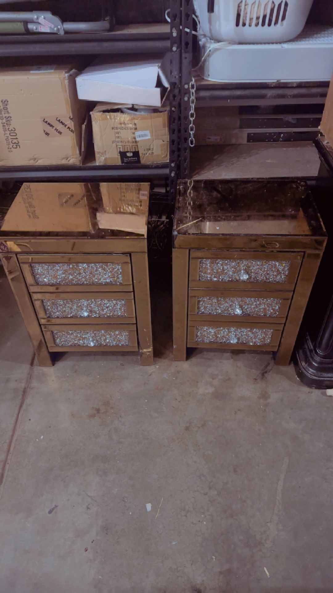 Mirrored Nightstands