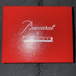 Authentic Baccarat X BearBrick Gorgeous White Crystal Bear On A Silver Chain 