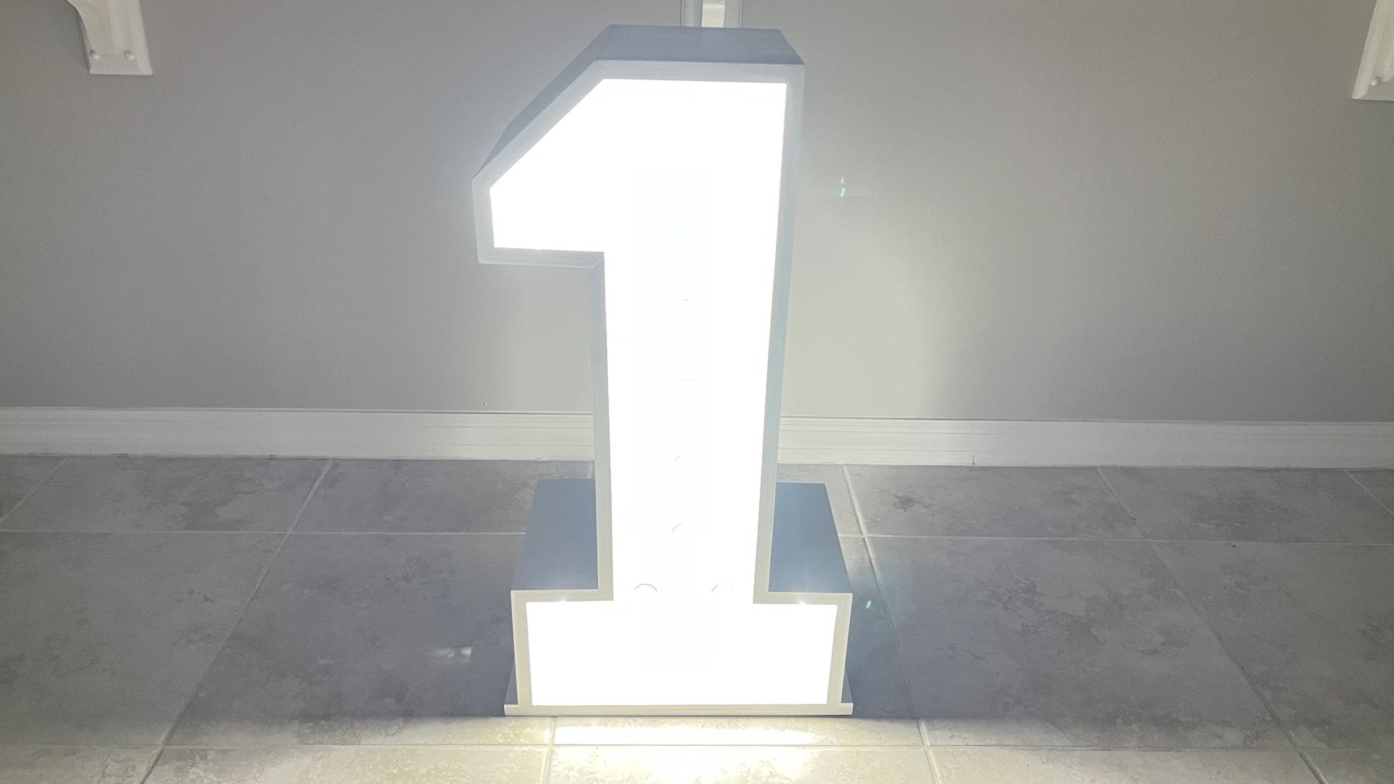 Marquee Number One , 31 in Tall, Brand New With Lights