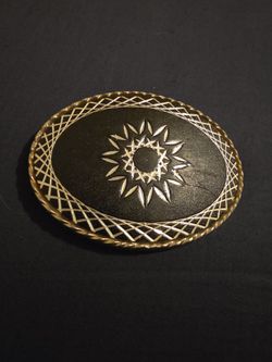 vintage oval Western belt buckle