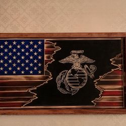 Wooden Marine Flag