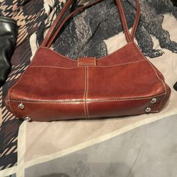 Red Leather Fossil Handbag