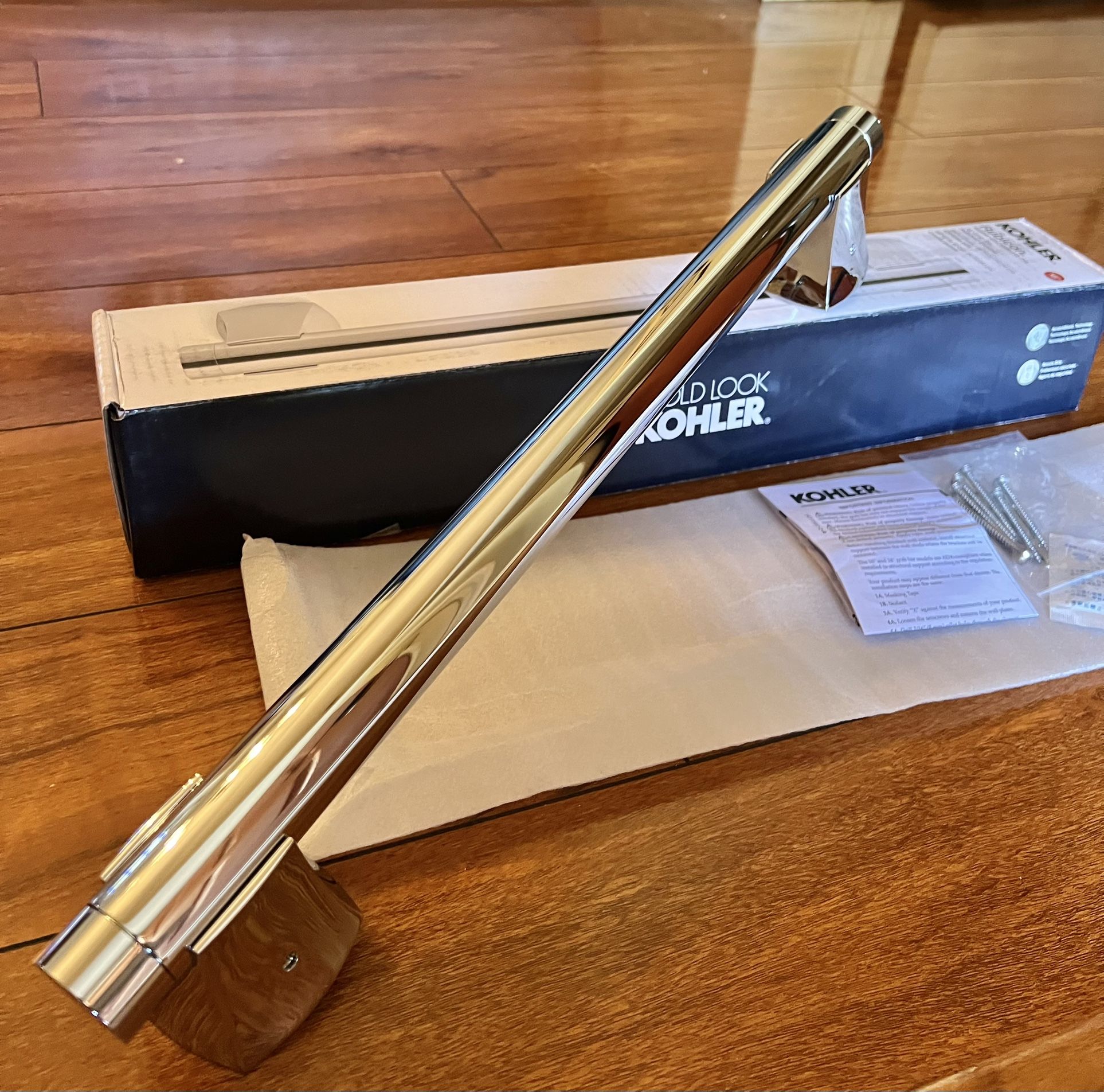 KOHLER Rubicon 16” Chrome Bathroom/Shower Bar New – Barra de Baño Kohler Cromada 16” Nueva