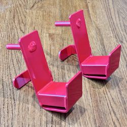 Red J hooks for 2” x 2” power rack with 1/2” hole