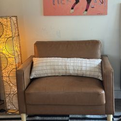 MCM Tan faux Leather Love Seat 