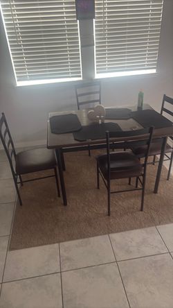 Tank and chairs