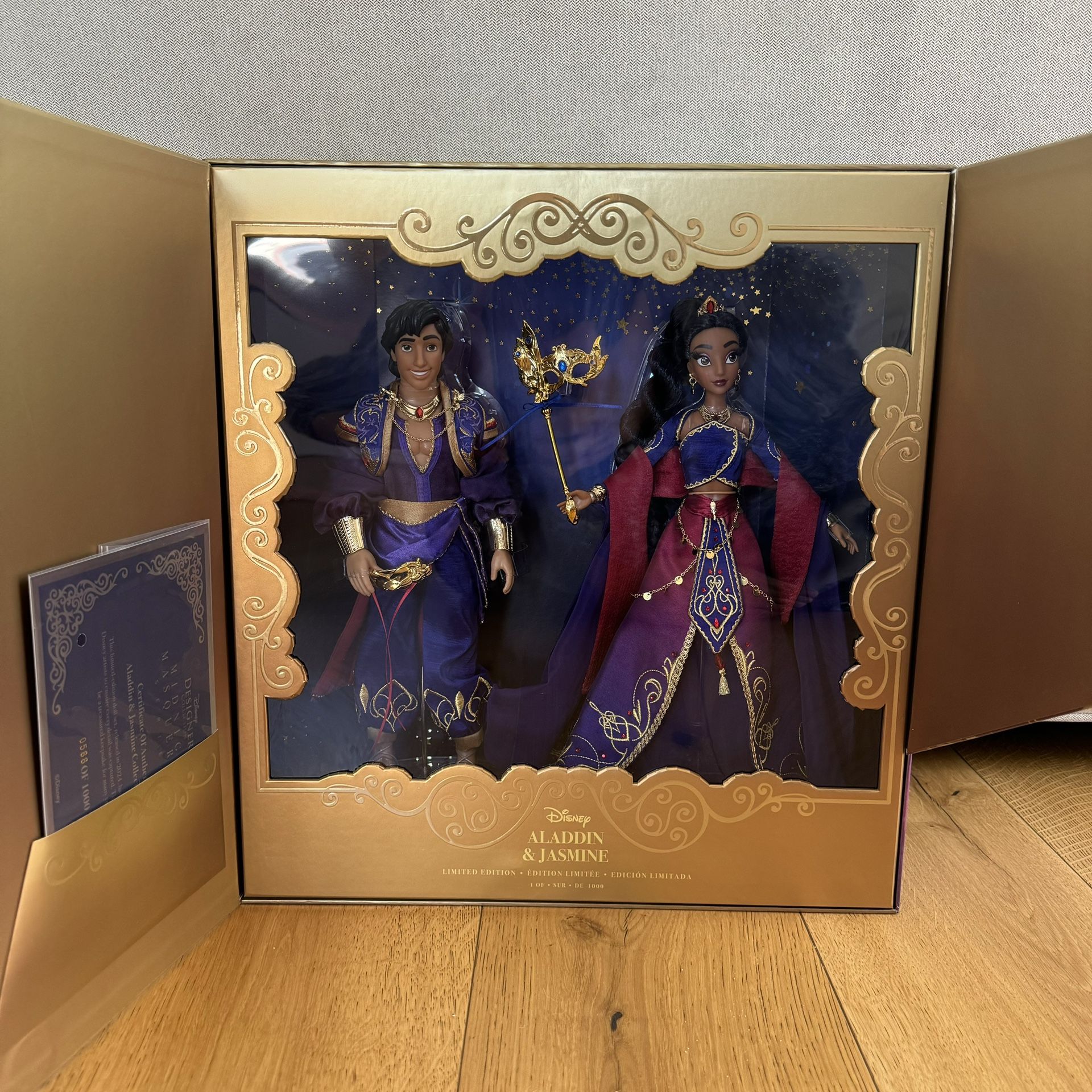 Aladdin & Jasmine Limited Edition Doll Set Disney Designer Collection Midnight