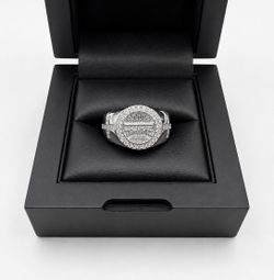 925 Sterling Silver 0.75CTW MOISSANITE Last supper Ring Size 11 or 12