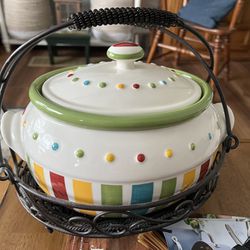 Gently Used Bean Pot With Stand. $20 OBO