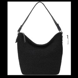 THE SAK Collective Sequoia Hand-Crochet Zip Top Keychain Hobo Bag