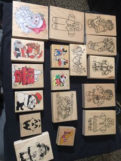 Stamps Set Of 17.  12 Of Them Are Big Ones 