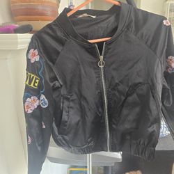 Black Bomber Women's Jacket (S)