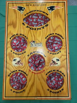 Patriots Themed Cornhole Board Game 