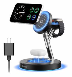 New 3 in 1 Charging Station for Apple Compatible with Magsafe Charger Stand for iPhone 17 16 15 14 13 12