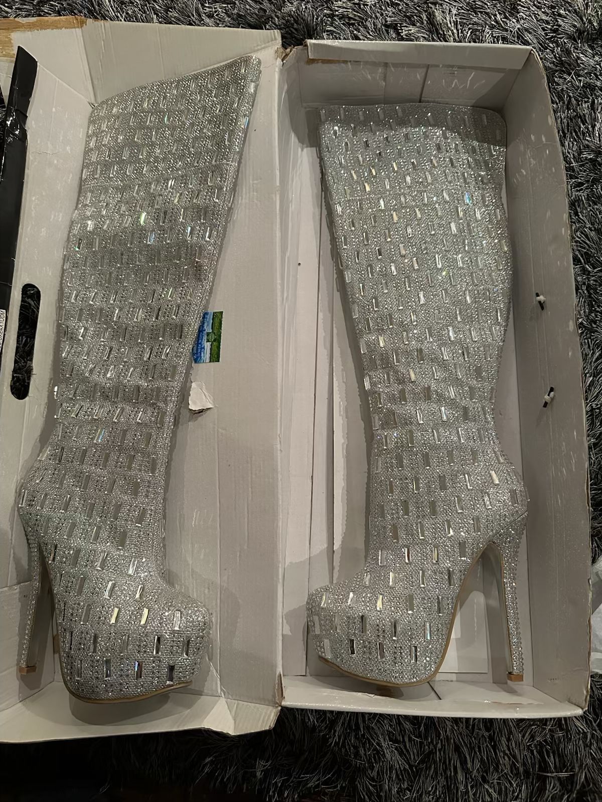 Knee/thigh High Silver Boots