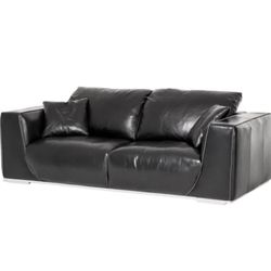 Sofia 93 Genuine Leather Square Arm Sofa