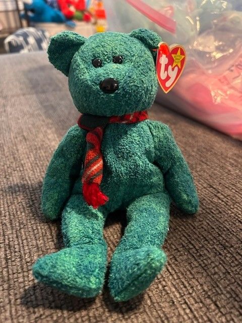 RARE RETIRED Wallace The Bear Ty Beanie Baby 1999 Beanbag Plush 4264