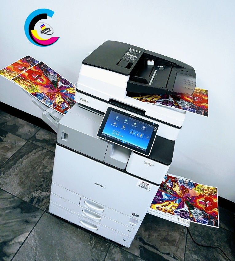 Laser Printer RICOH MP C3004ex || PRINTS Automatically Double-Sided || Touch Screen || Speed Up To 30ppm || With INTERNAL STAPLING FINISHER ||