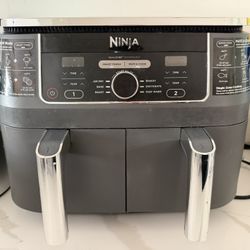 Ninja Foodi 8 qt 2-Basket Air Fryer, Black - DualZone Technology, Smart Finish