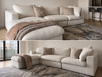 120” L Shape Modular couch (white)