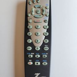 Zenith TV DVD VCR Cable Remote CL032 OEM Black Silver EUC