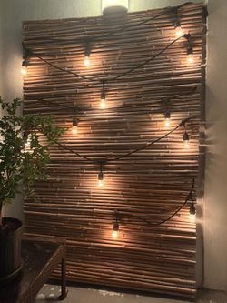 Beautiful bamboo decoration with lights and timer
