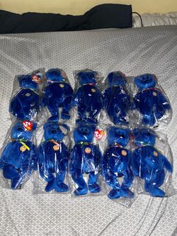 10x Beanie Baby Clubby Bears